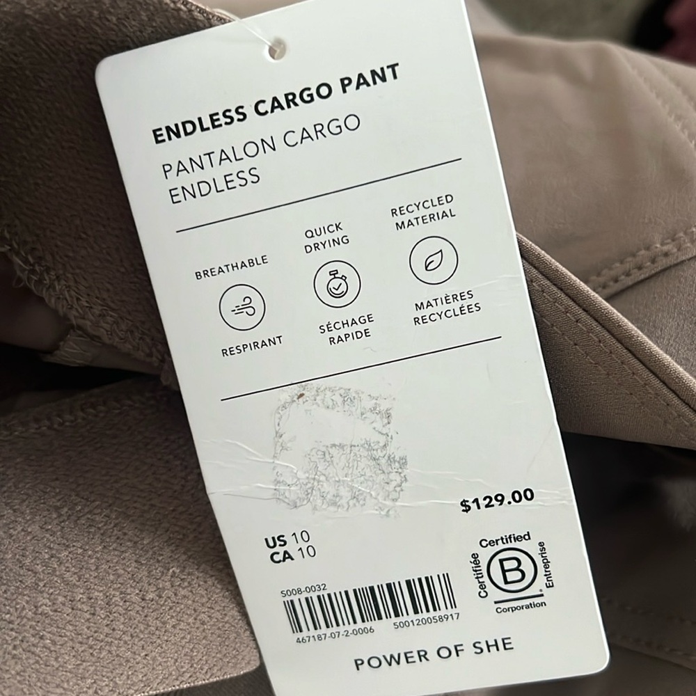 NWT-Athleta Endless Cargo Pant, Size 4 & 10 - Picture 8 of 10